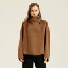 Women Cropped Thicken Wool Coats Oversized Short Jackets Notched Lapel Pea Coat Trench Overcoats with Pockets