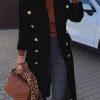Long Wool Coats for Women Fall Winter Trench Coat Double Breasted Dressy Jackets