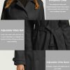 Women's Waterproof Trench Coat Classic Lapel Outerwear Coat with Belt