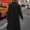 Womens Fall Winter Long Wool Coat Double Breasted Trench Coat Peacoat Jackets