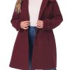Plus Size Coats for Women Peter Pan Collar Cuff Single Breasted Trench Jacket Winter Long Coat