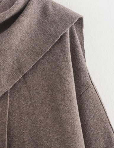 Women's Oversized Scarf Jacket Cardigan Sweater Trench Coats Side Split Fall Winter Peacoat Shawl Wraps