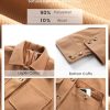 2025 Winter Elegant Womens Pea Coat Mid Long Wool Coat Wool Blend Trench Coat with Pockets