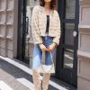 Women's Faux Fur Coat Long Sleeve Cropped Fluffy Jacket Collarless Casual Winter Warm Outwear