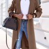 Long Wool Coats for Women Fall Winter Trench Coat Peacoat Double Breasted Blazer Jackets Overcoat