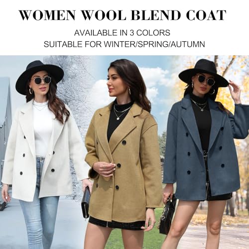 Wool Blend Wrap Coat Women's Superior 70% Wool Coat, Classy Long Wool Coat with Belt