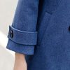 Women's Essential Elegant Wear Double Breasted Mid Long Wool Pea Coat