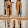 Double Breasted Trench Coat Winter Jackets for Women – Elegant Peacoat Winter Coats for Women (US, Alpha, Large, Regular, Long,