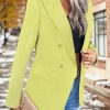 2025 Fall Women's Tweed Plaid Blazer Jacket - Fully Lined Fashion Business Casual Lapel Elegant Coat with Pockets