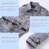 Womens Pea Coat Double Breasted Wool Coat Long Winter Trench Coat with Belt